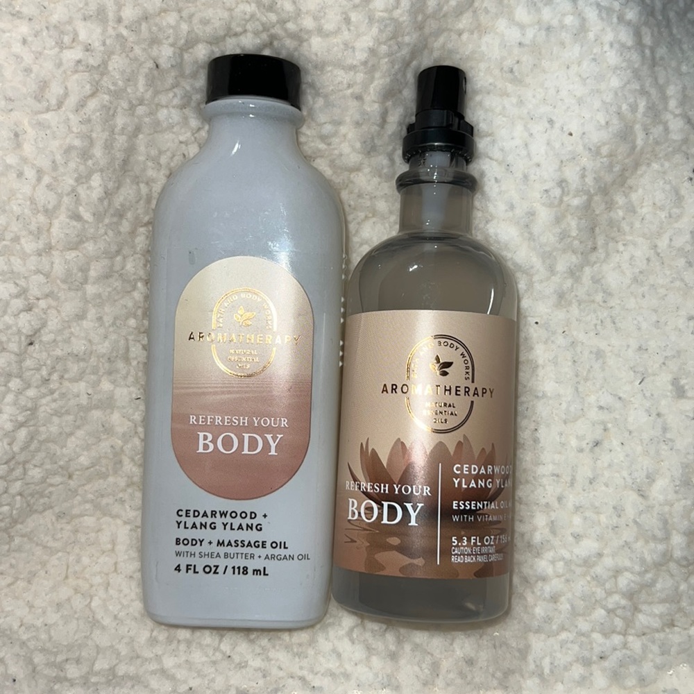 BBW 2pc Cedarwood YLANG ylang Aromatherapy set